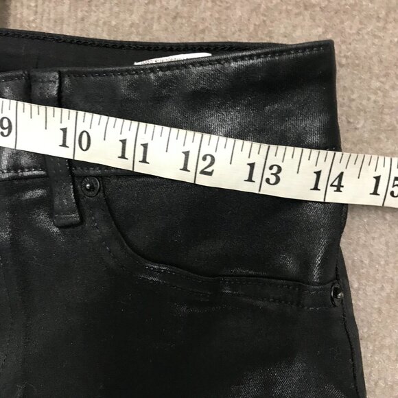 LEVEL 99 Skinny Black Ankle Pant Women 8/29 Wool Cotton Stretch Blend - Picture 5 of 13